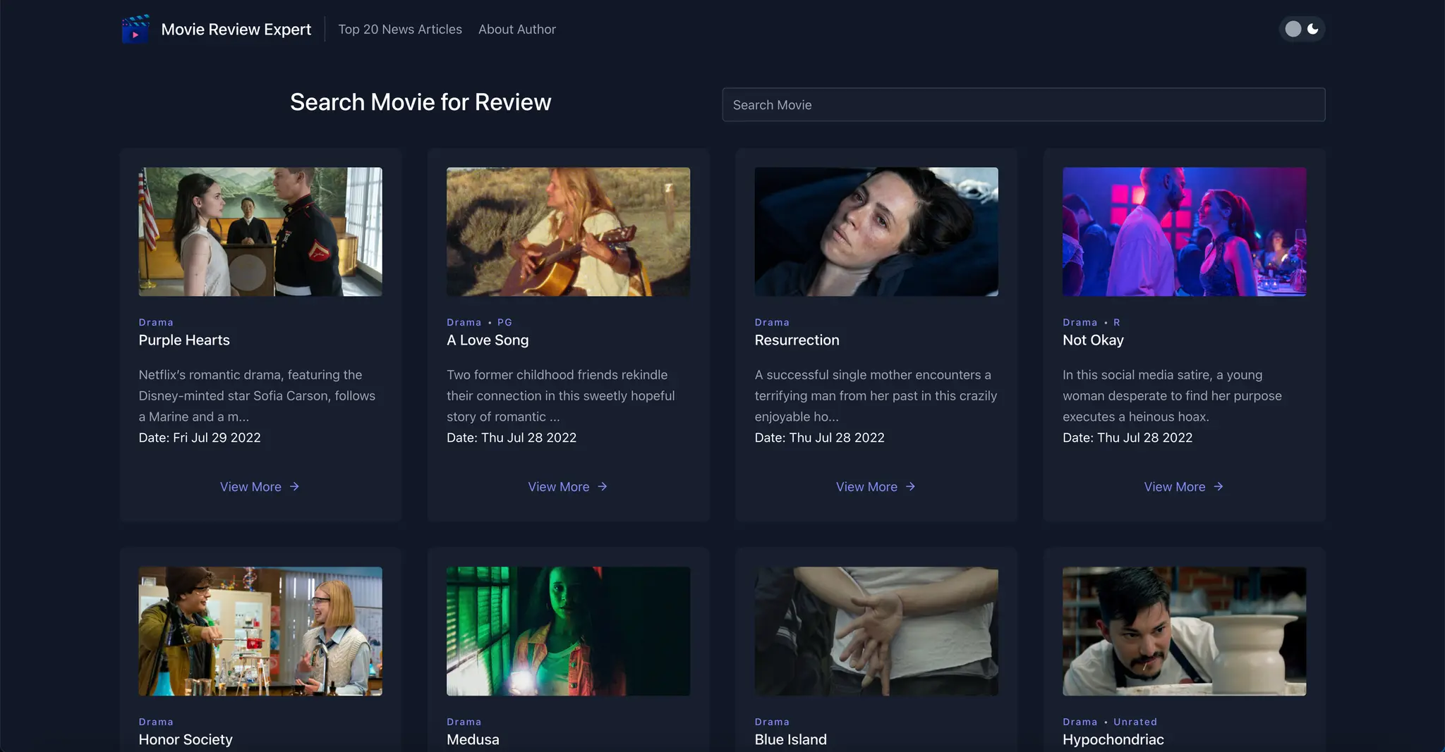 Movie Review Expert PWA